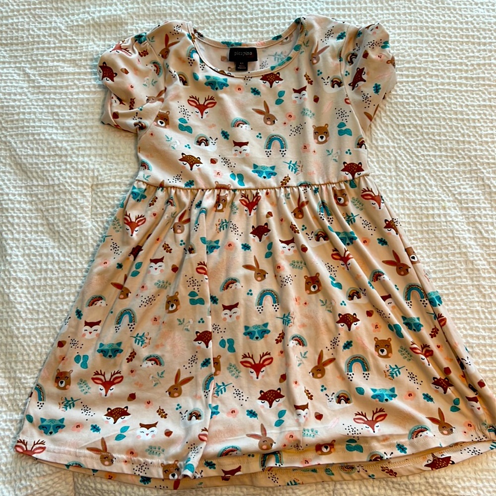 Picapino Size 6X Forrest Friends Dress